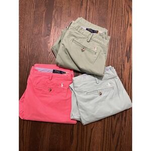 Polo Ralph Lauren Pants Mens 38/30  Chino Stretch Straight Fit Cotton Twill Pink
